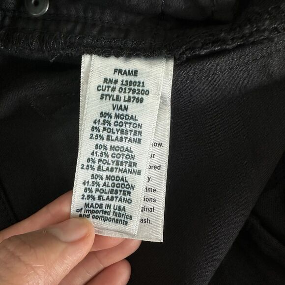 FRAME Le Bell Flare Jeans in Vian Black Size 29 - Picture 15 of 15